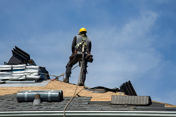 Professional Roofing technician working in West Granby, CT
